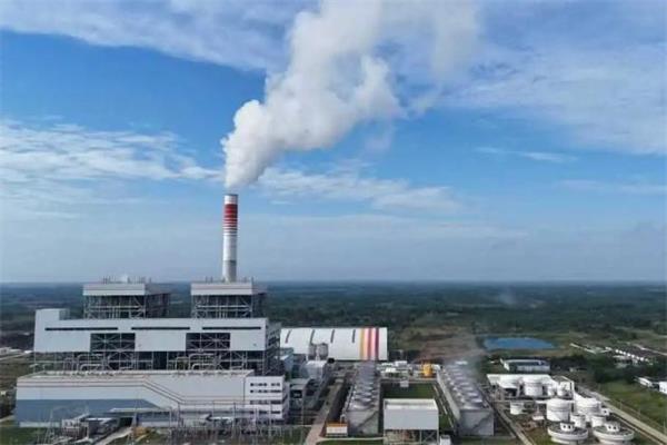 Aerial view of Nansu Power Plant in Indonesia Aerial view of Nansu Power Plant in Indonesia